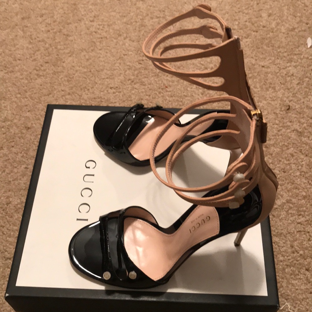 Leather upper vernice crystal/Malaga Gucci Heels - Picture 3 of 4